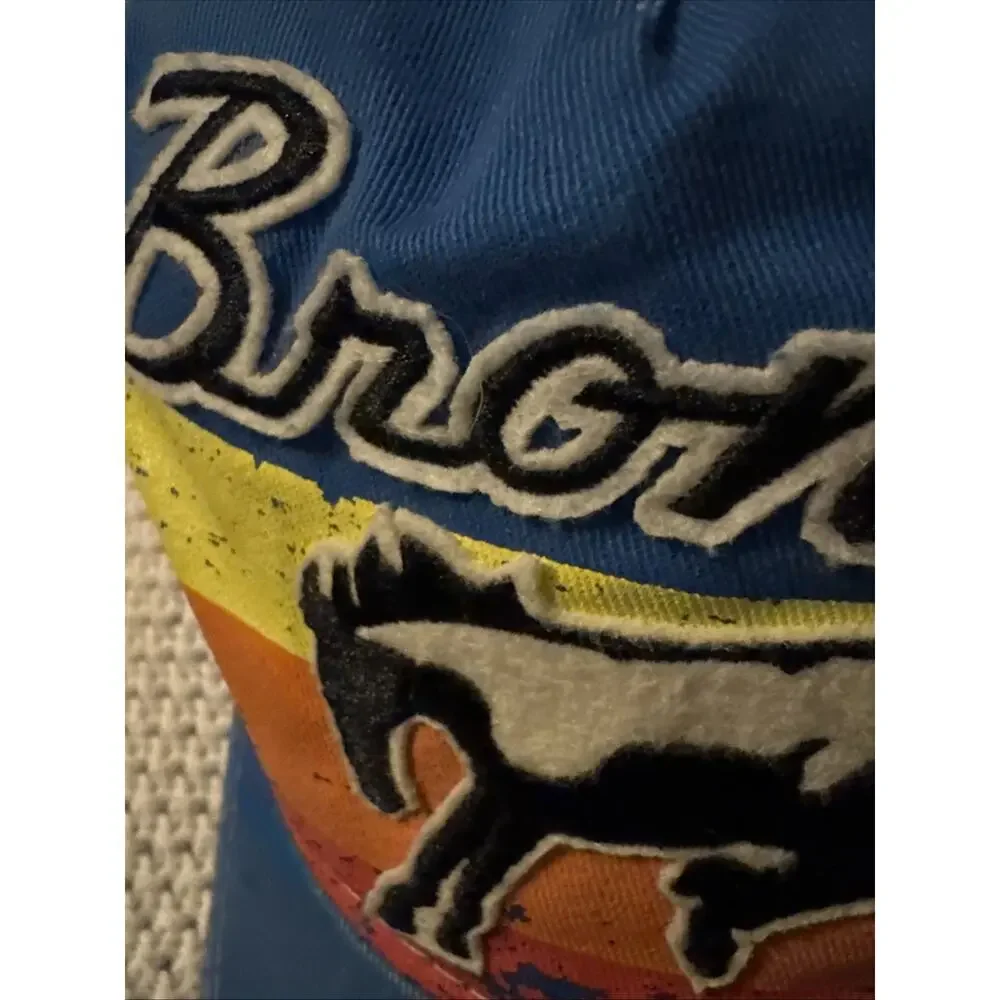 Ford BRONCO Patch Blue Sunset Stripe Mesh Snapback Official Hat Cap Trucker